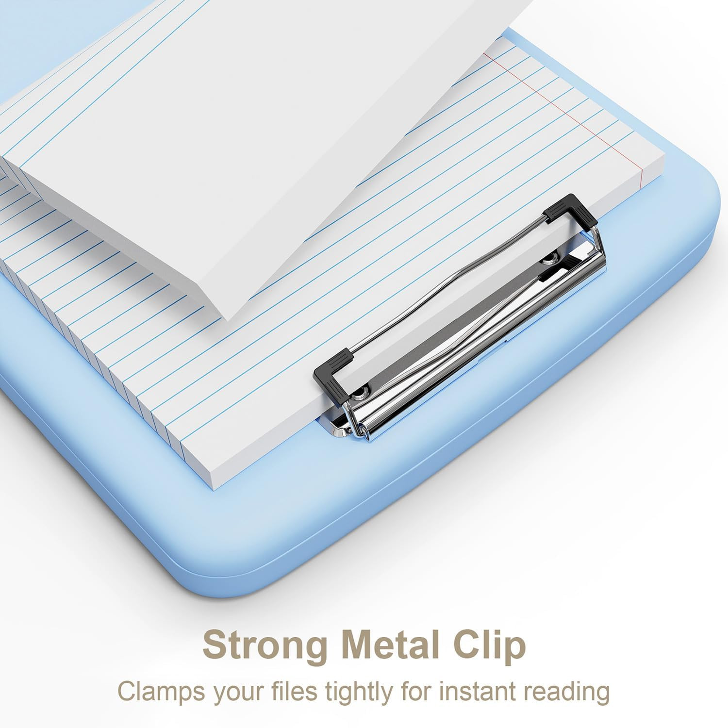 Dark Blue Clipboard with Storage & Pen Holder, 8.5×11, for Nurses & Teachers