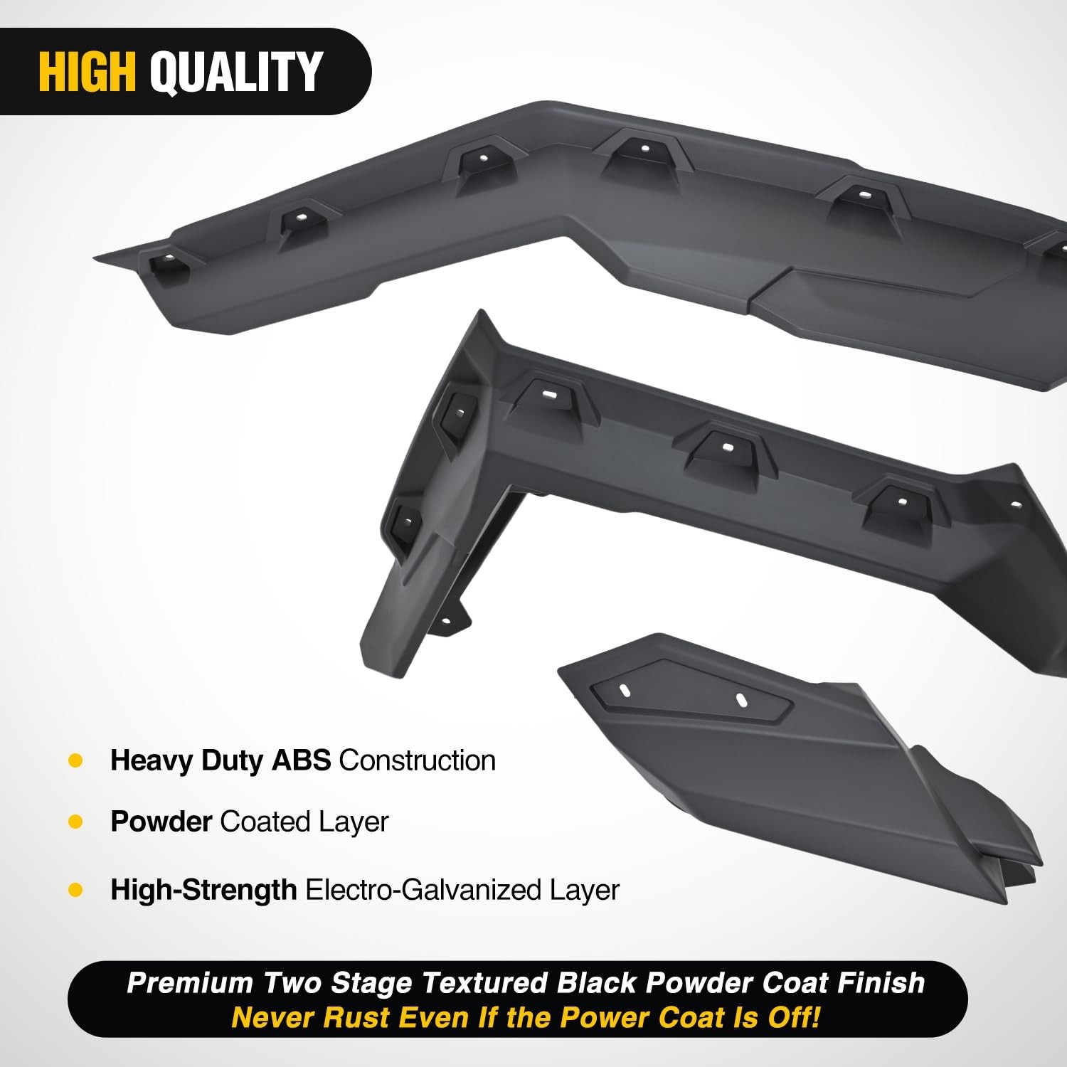 Nilight Front & Rear Extended Fender Flares Compatible with Can-Am Maverick X…
