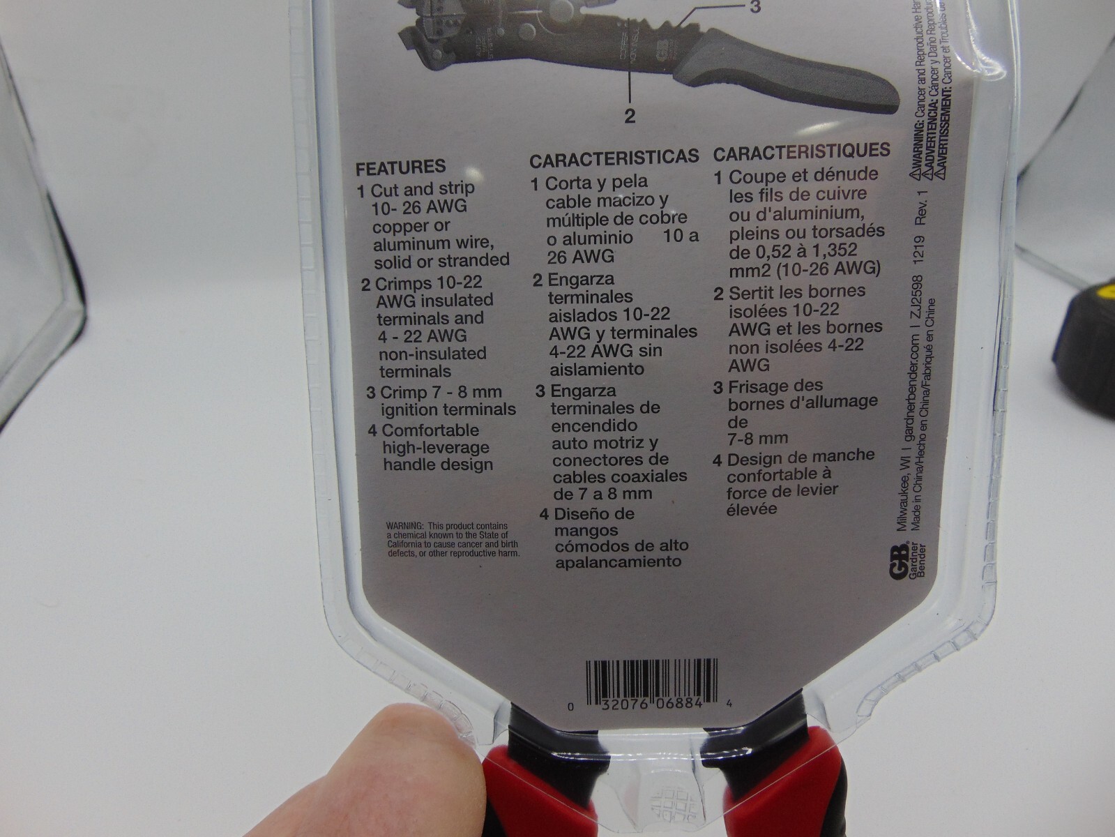 Gardner Bender GS-394 5-in-1 Automatic Stripper & Crimper 10-26 AWG NEW