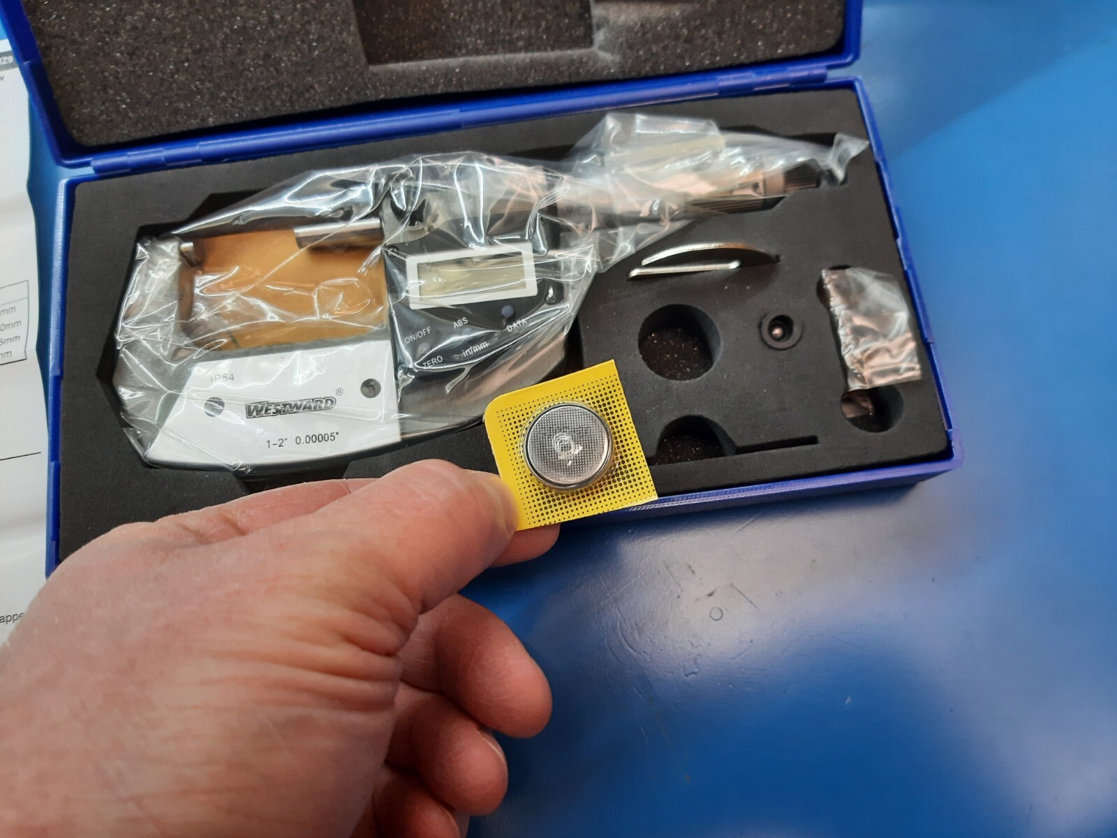 Grainger Westward Digital Outside Micrometer 1-2″ .00005″ IP54 Ratcheting NEW