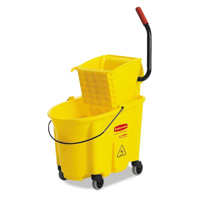 Rubbermaid® Commercial Wavebrake 35 Quart Bucket/Wringer Combinations, Yellow