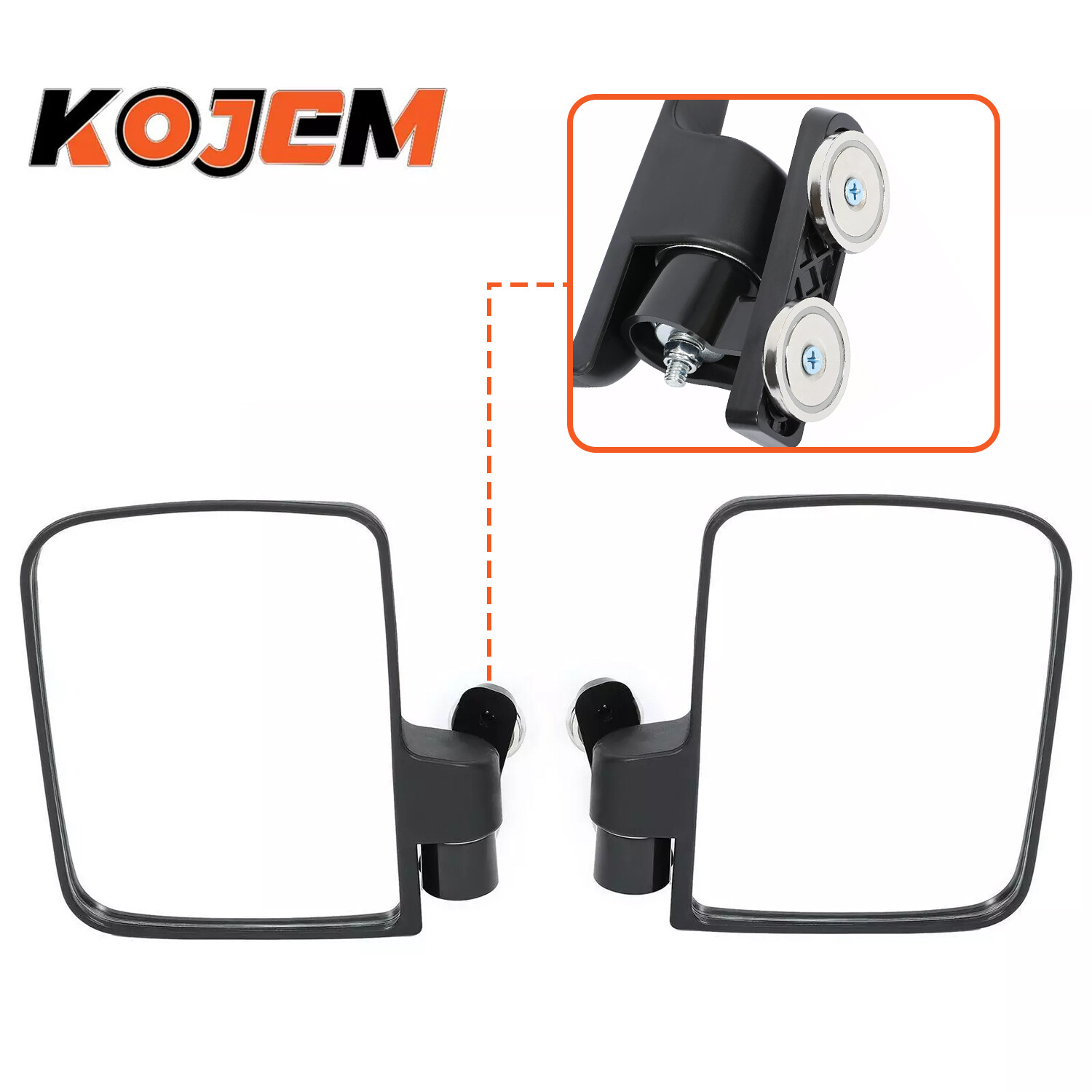 Universal 220Lb Rated Magnet Tractor Side Mirrors For Kubota John Deere Cummins