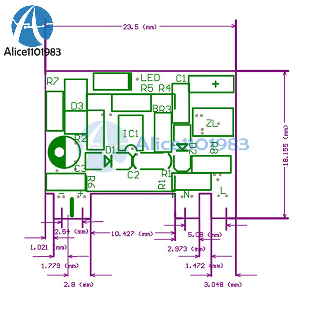 AC-DC 110V 120V 220V 230V To 5V Voltage Converter Module Power Supply Board