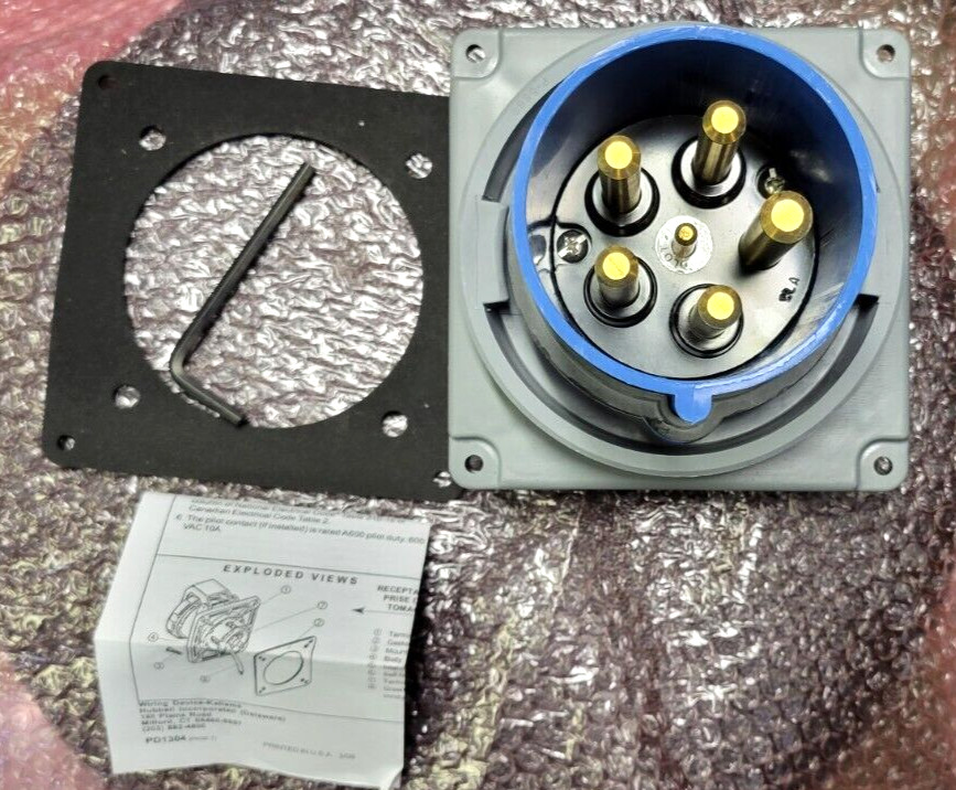 HUBBELL connector HBL5100B9WS /HBL5100B9WP 4P5W 100/125A 120/208V