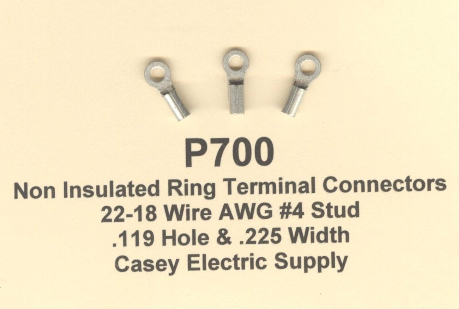 100 Non-Insulated RING X-Small Terminal Connector #22-18 Wire Gauge AWG #4 Stud