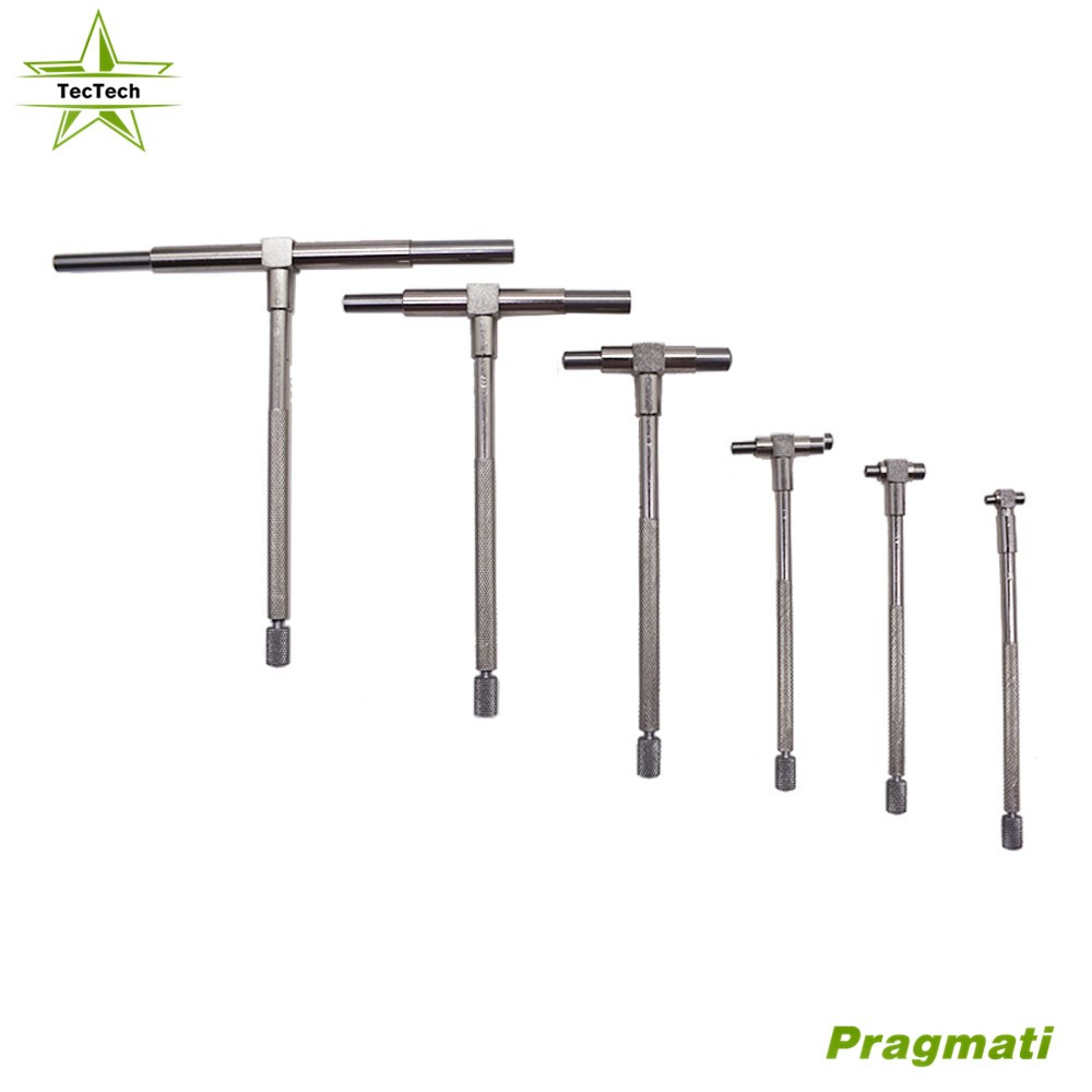 6Pcs Set Telescoping Gage Set 5/16″ – 6″ Range Precision T-Bore Hole Gauges Set