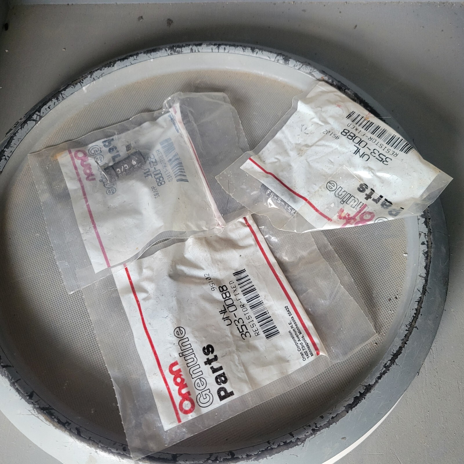 Lot of 3 Onan Fixed Resistor, 353-0088