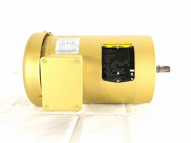 Baldor Reliance VEM3555 Super-E Motor 2HP 208-230/460V 3PH 3490RPM 56C TEFC