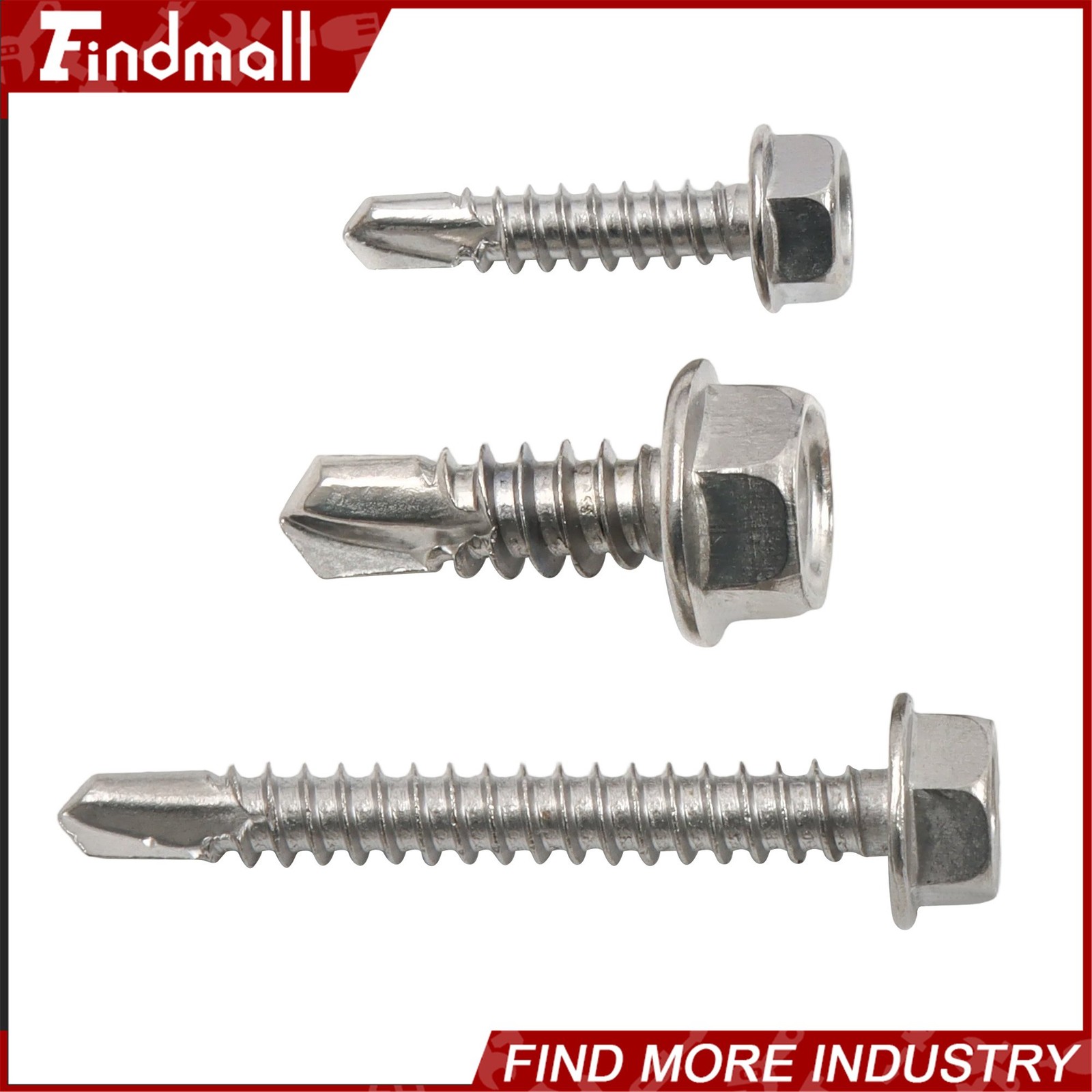 370Pcs #8#10#14 Self Drilling Screws Assortment Kit,410 Stainless Steel