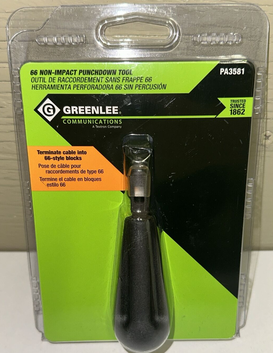 Greenlee Tools 66 Non-Impact Punchdown Tool #3581 Computer Phone Hacks 66-Cable