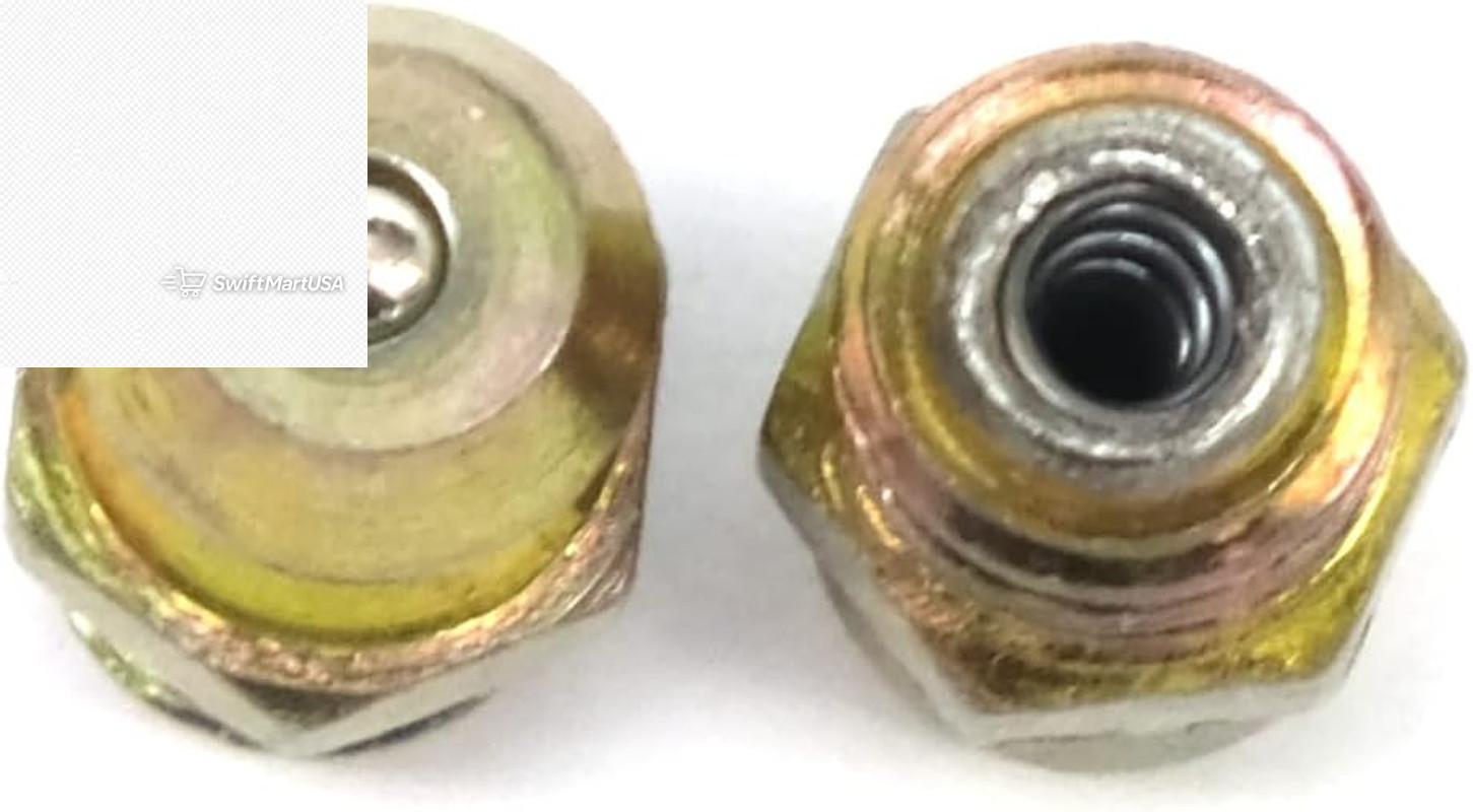 25 Pcs/Set 1/4-28 SAE-LT Copper Taper Thread Grease Zerk Nipple Fitting (Straigh
