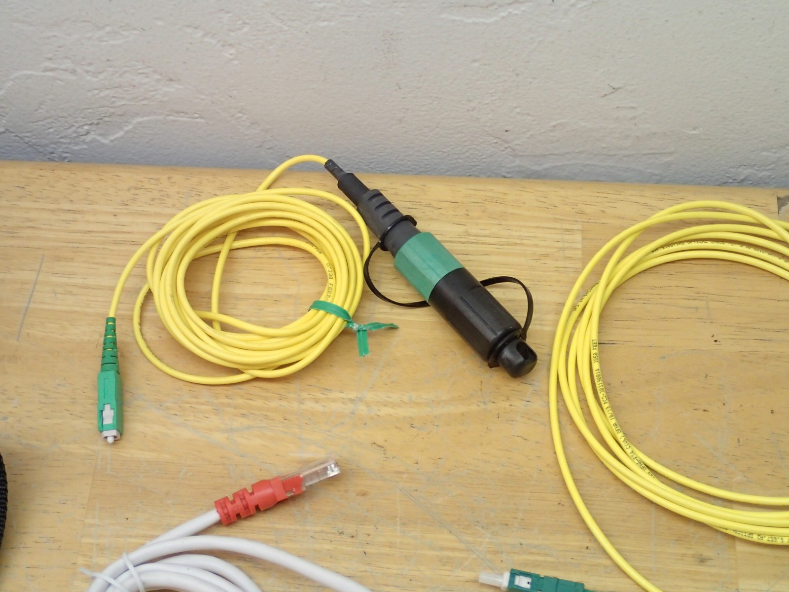 Mixed Lot of Fiber Optic Prep Tools Supplies Cables Cletop-S Cleaner 3M Polisher