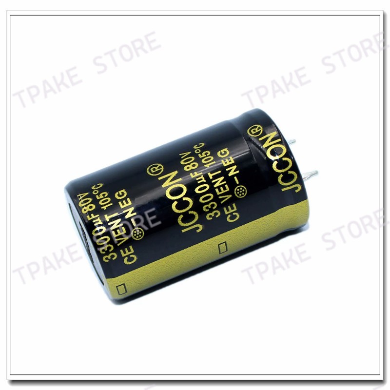 2pcs 3300uf80v 3300mfd 80wv 25x40mm snap in aluminum electrolytic capacitor