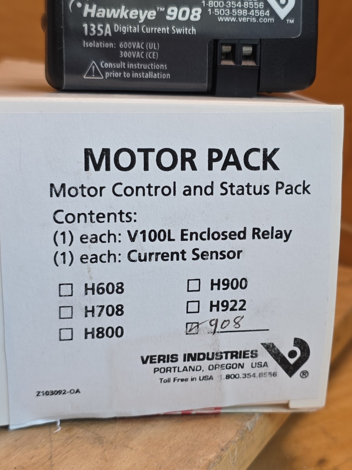 Victory 100 SPDT RELAY, Hawkeye 908 135A digital current Switch Motor Control