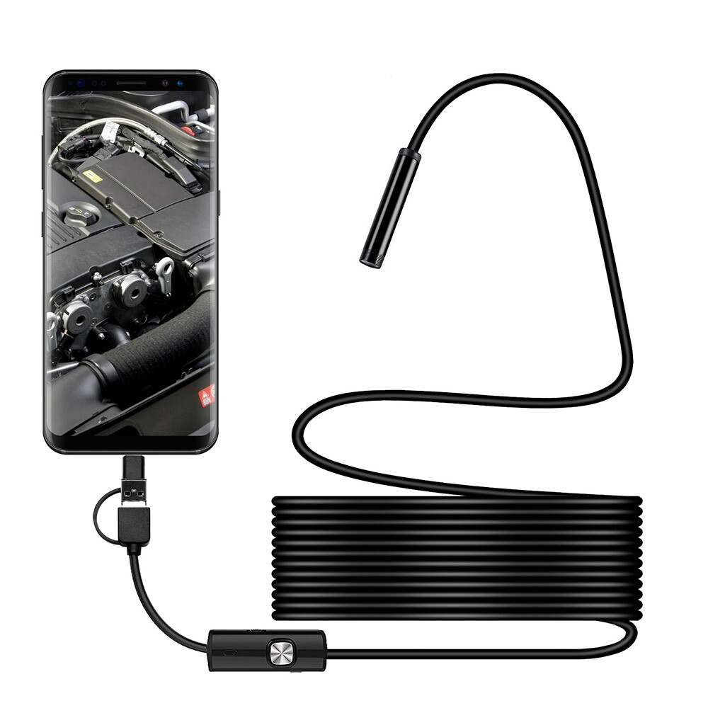 6LED USB Snake Endoscope Borescope HD Inspection Camera Scope for Android Type C