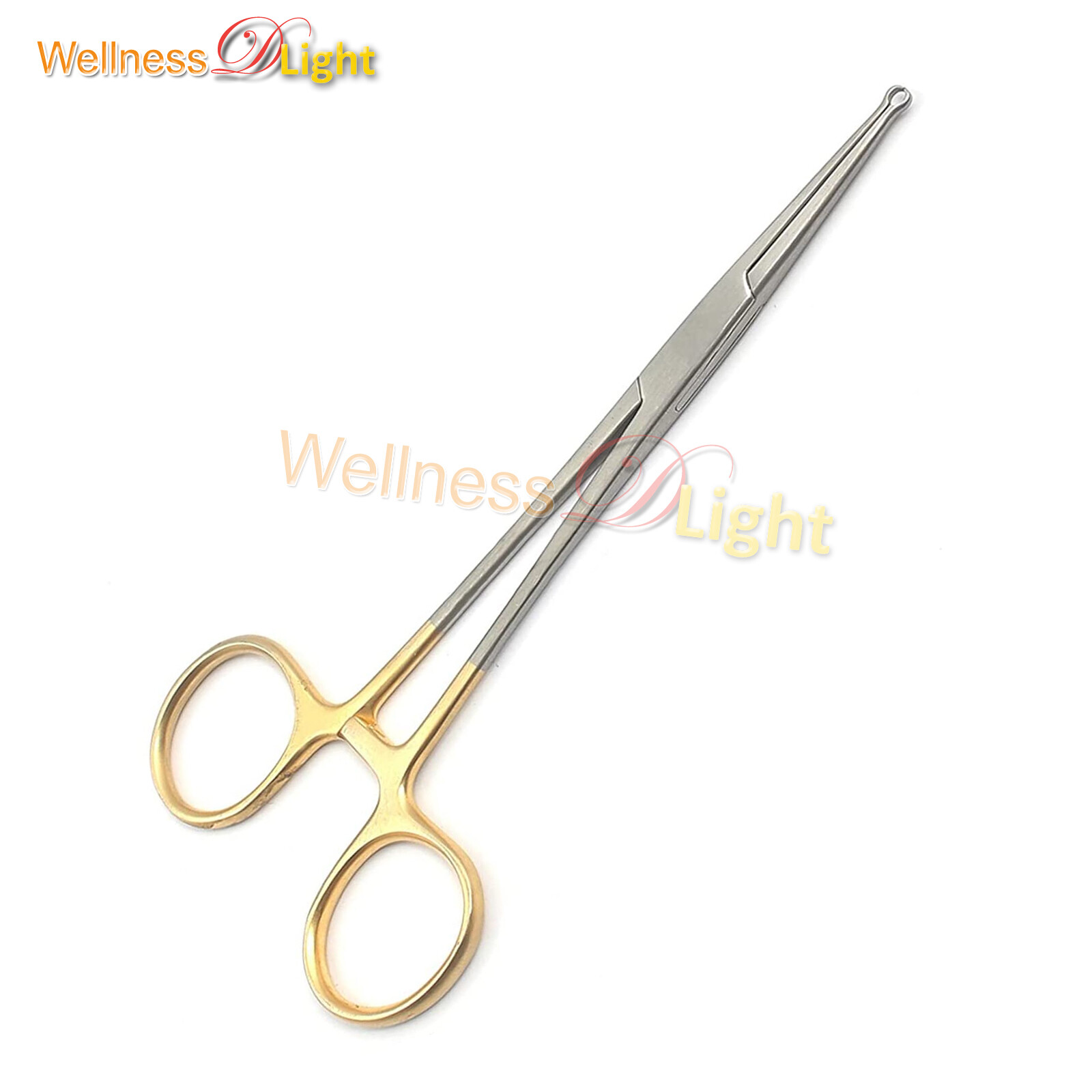 Vasectomy Fixation Clamp, Ring Forceps 5.5» Gold Handle Surgical Instruments
