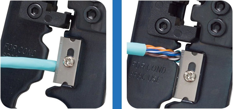 Electronix Express MODULAR PLUG CRIMPER 8P8C/RJ45 PLUG, BUILTIN STRIPPER &CUTTER