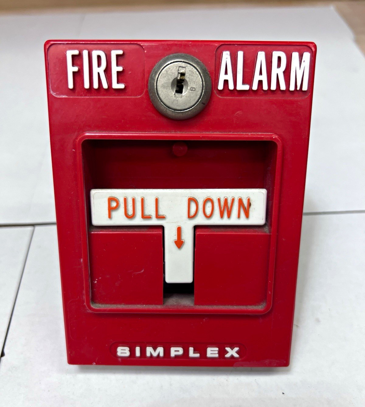 Simplex 2099-9754 Pull Down Fire Alarm Pull Station Fire Alarms. Many available.