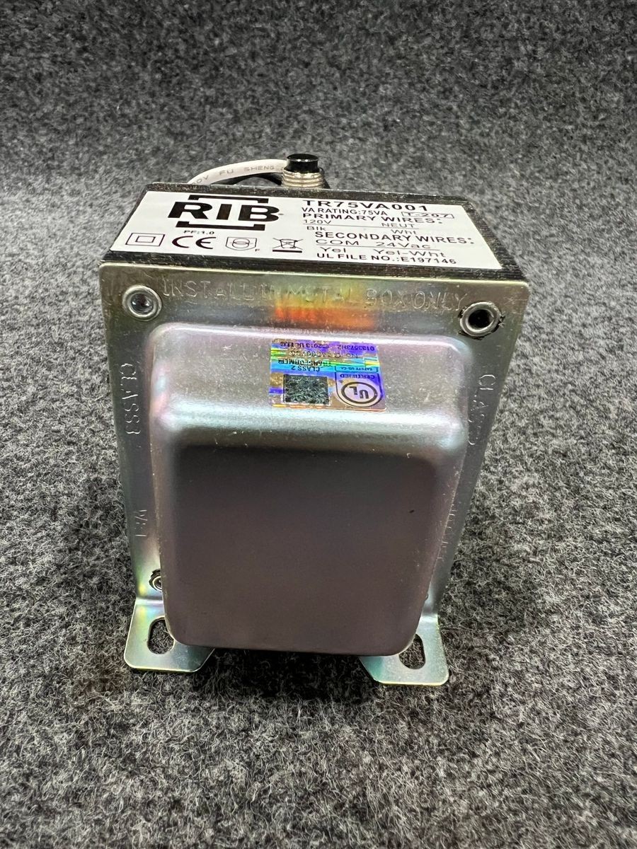 RIB TR75VA001 Transformer 75VA 120V to 24VAC HVAC Control Power Supply