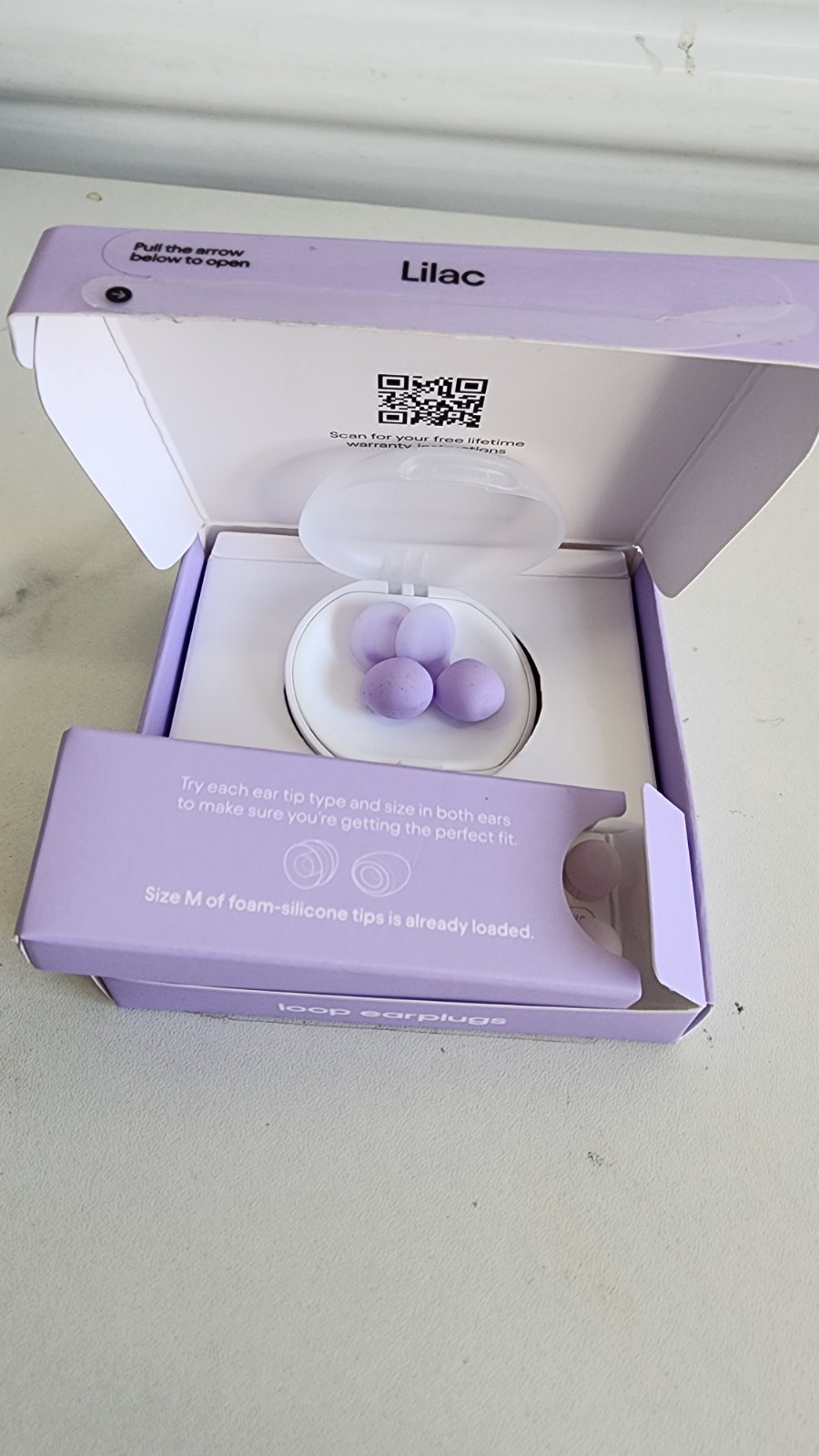 Loop Dream Silicone/Memory Foam Tips Sleeping Comfortable Lilac New with tips