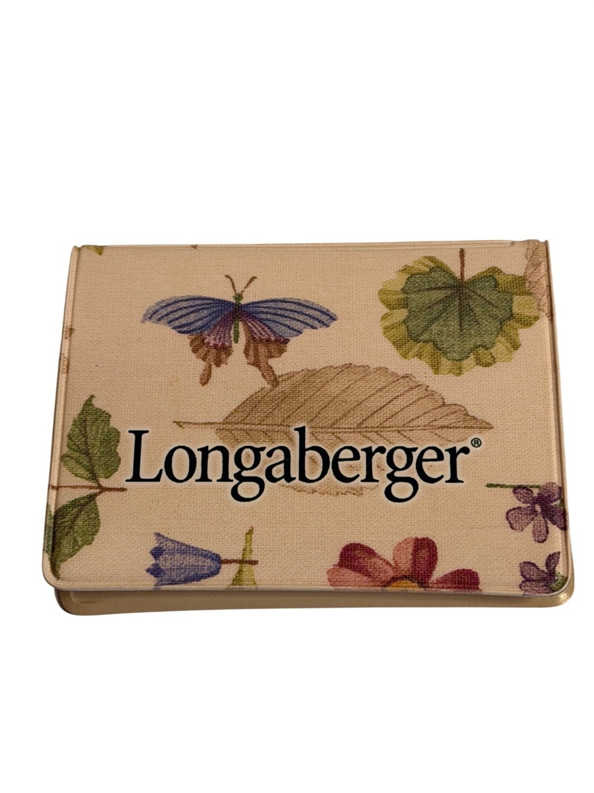 Longaberger Floral Butterfly Notepad Paper Desk Stationary Charming Decor New