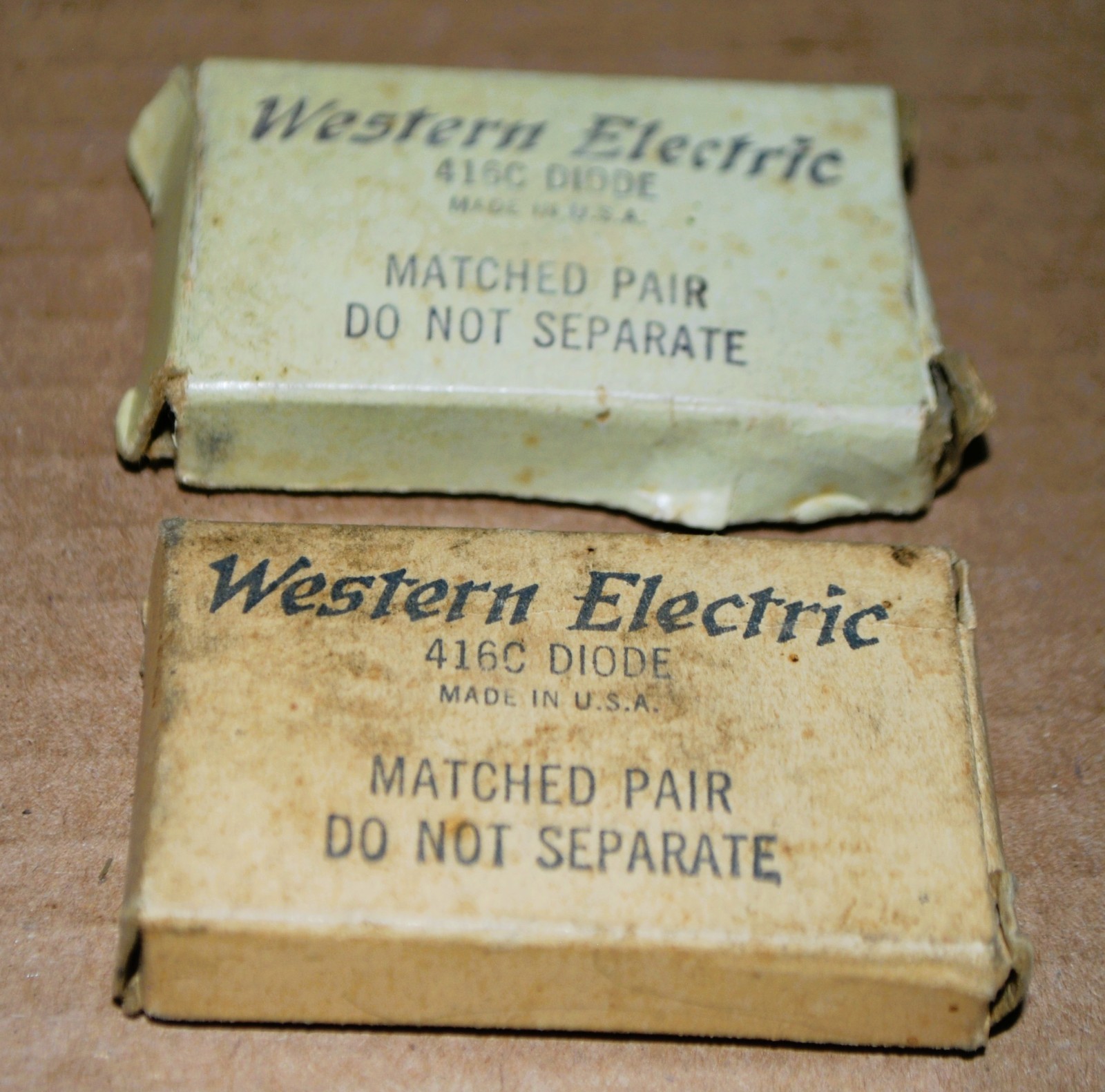 2 NOS vintage Pair of Western Electric 416C Diodes 1960’s in boxes