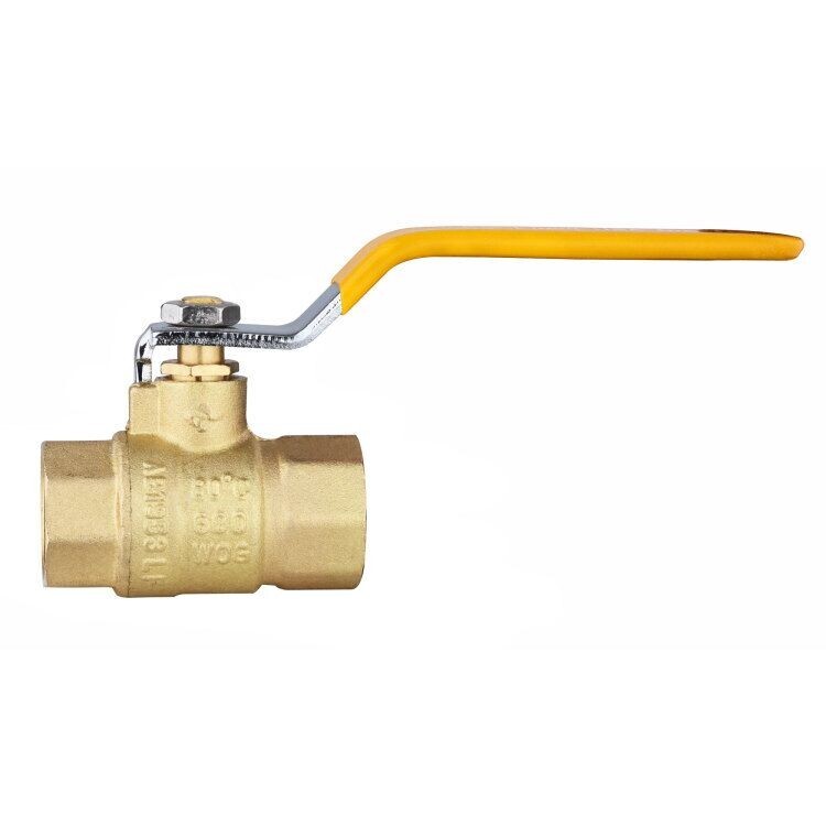 10PCS 3/4 Inch Full Port 600WOG FNPT Brass Ball Valve ,Lead Free,Yellow level