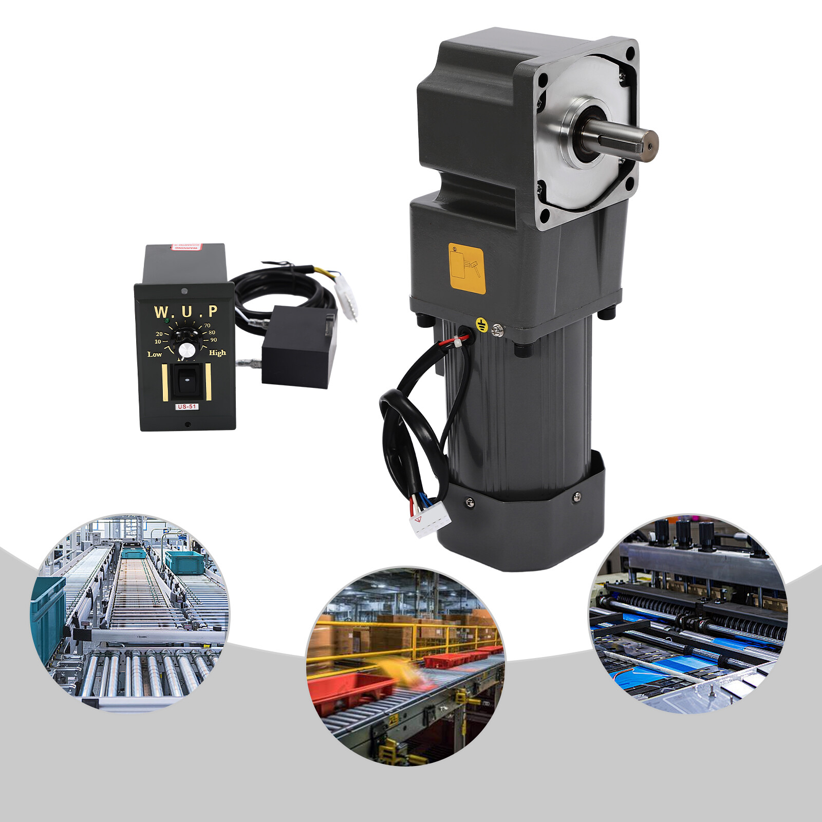 1:30 (30K) Electric Gear Motor Speed Reduction Motor Governor Kit 200W 45RPM/MIN