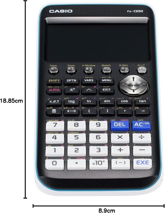 Casio FX-CG50 10-Digit Graphing Calculator Black Battery Powered 28 Memory