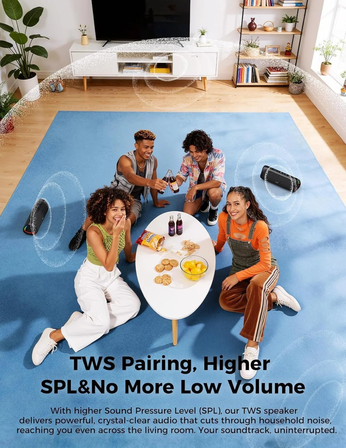 Bluetooth Speaker, 20W HD Sound, Portable Wireless, IPX5 Waterproof, Up to 24H P