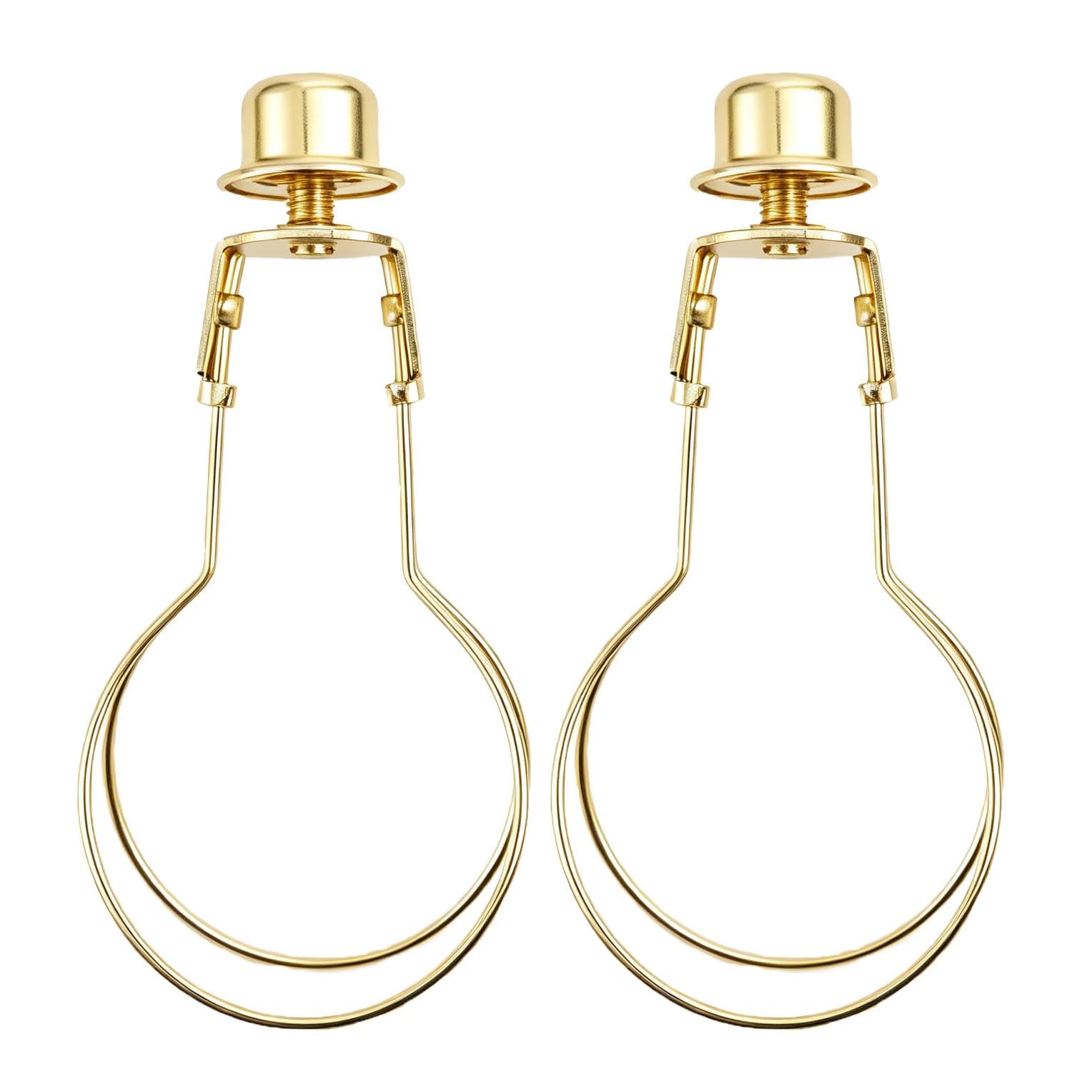 Clip on Lampshade Adapter 2 Pack, Gold Silver Black Antique Bronze Lamp Shade…