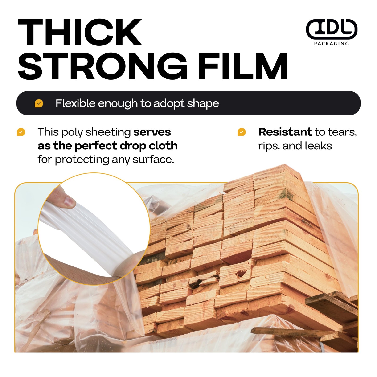 Sheeting 4 Mil 12 X 50 600 Sq. Ft. – – For Furniture And