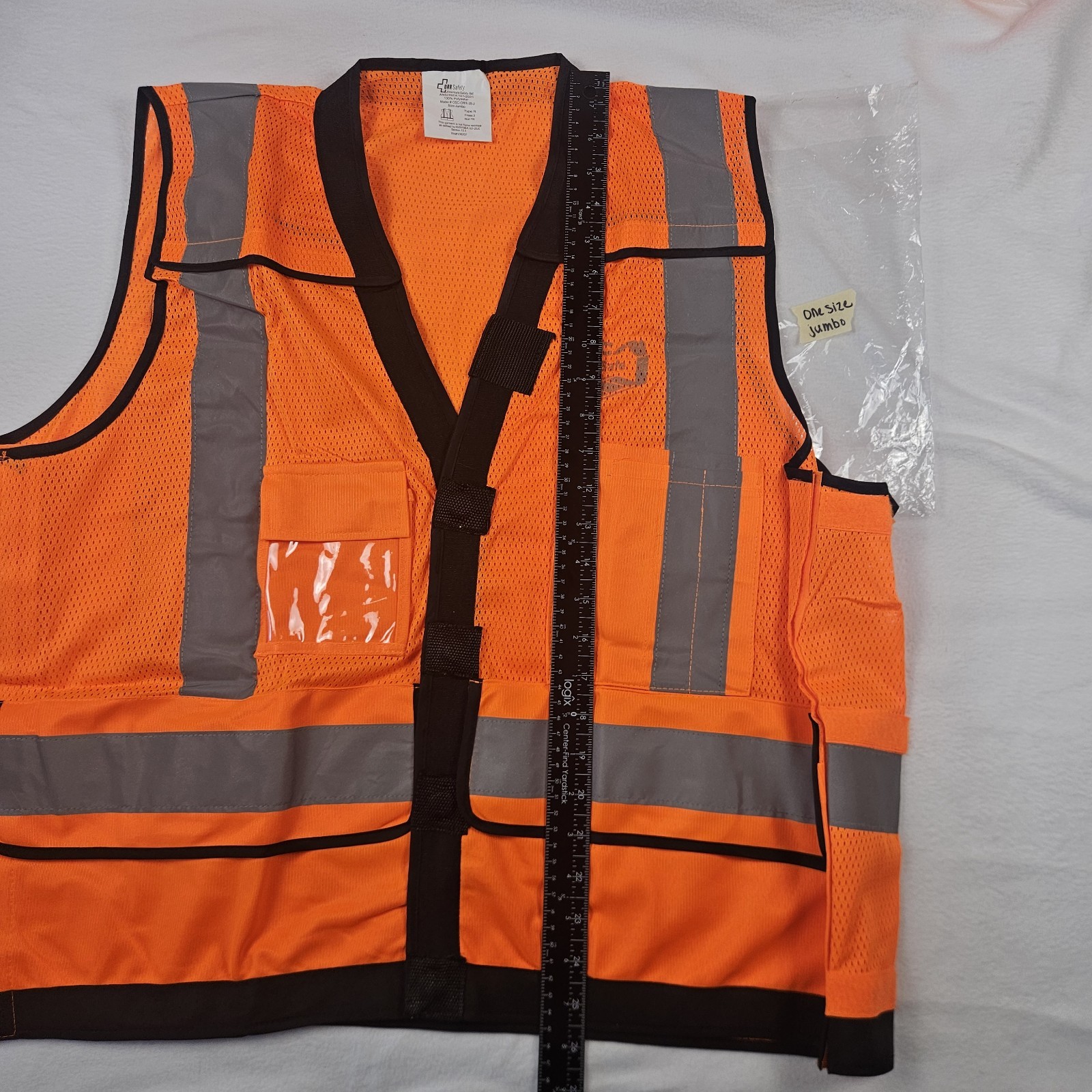 Lot 3 ORR Safety ANSI Class 2 Type R Hi Vis Orange Mesh Safety Vest Big & Tall