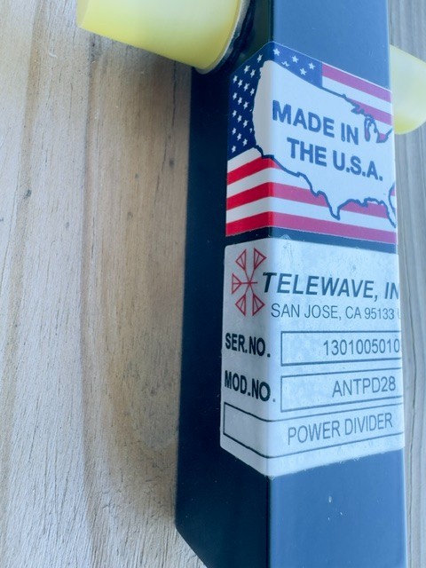 TELEWAVE | ANTPD28 760-920MHz 2-Way Power Divider 500 Watt Max, N-Female Conn