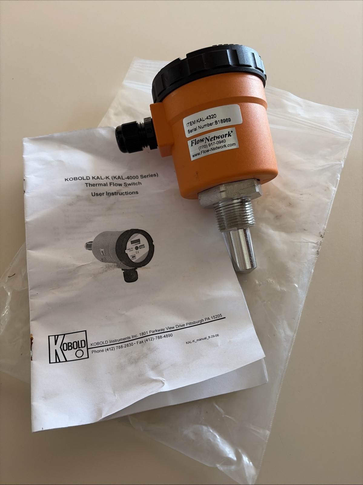 KOBOLD KAL-K Thermal Flow Switch (KAL-4000 Series)