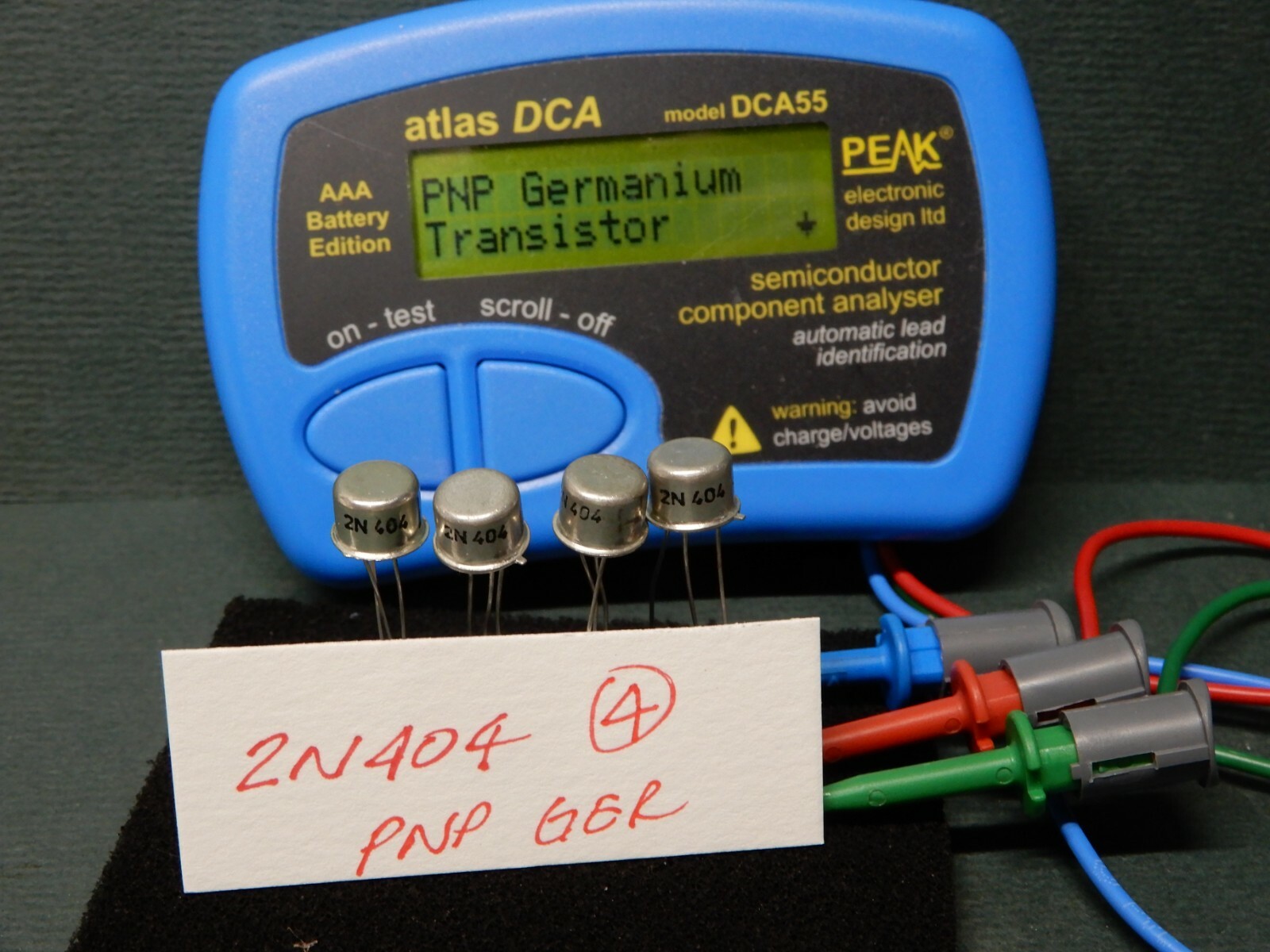 Unknown Brand 2N404 PNP Germanium Transistors Long Leads Qty 4