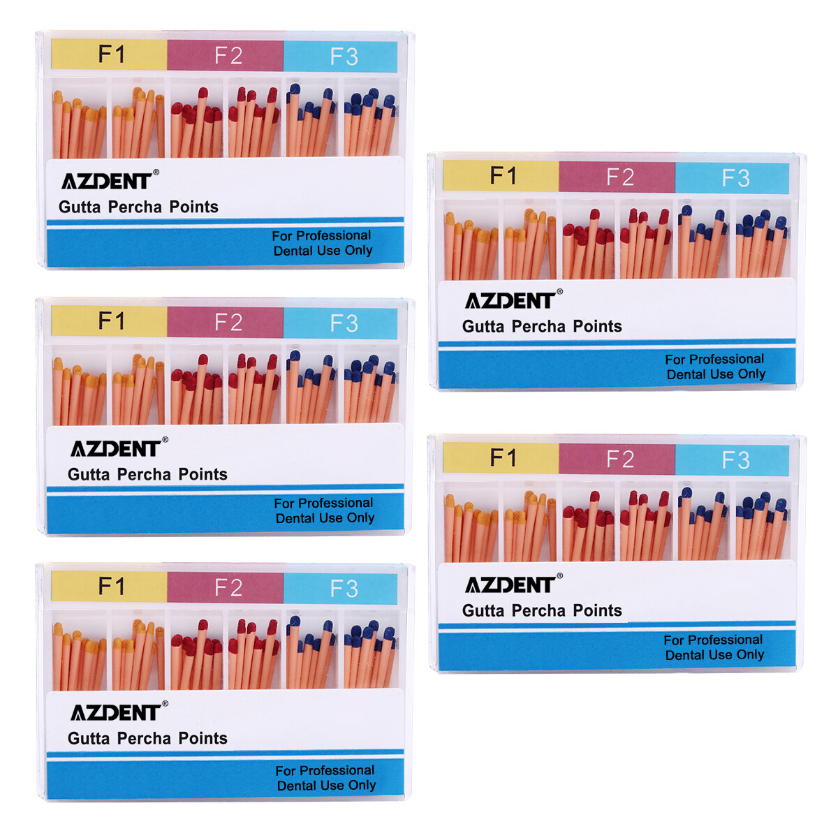 AZDENT Endodoncia dental Puntas de gutapercha y papel absorbente F1 F2 F3