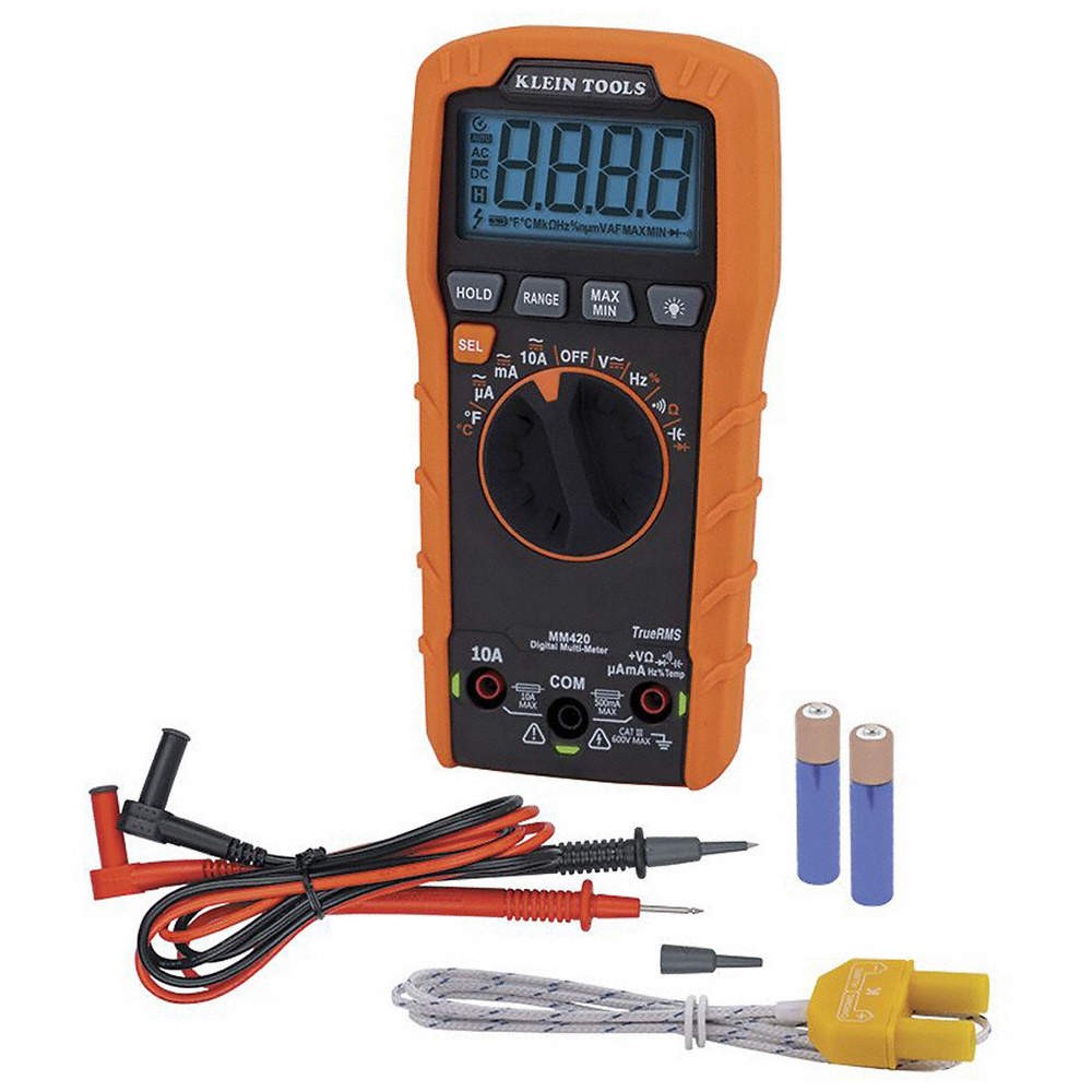 KLEIN TOOLS MM420 Multimeter,LCD,1.8″ L,600 V 801GH3