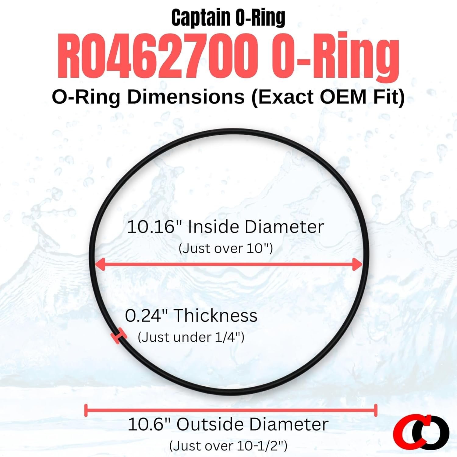 R0462700 Tank O-Rings for Jandy Zodiac CS100 CS150 CS200 CS250 Filter (2 Pack)