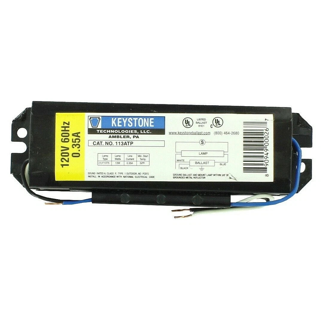 Keystone Technologies 113ATP (1 Lamp) F13T5 13W 120V Outdoor Lamp Ballast