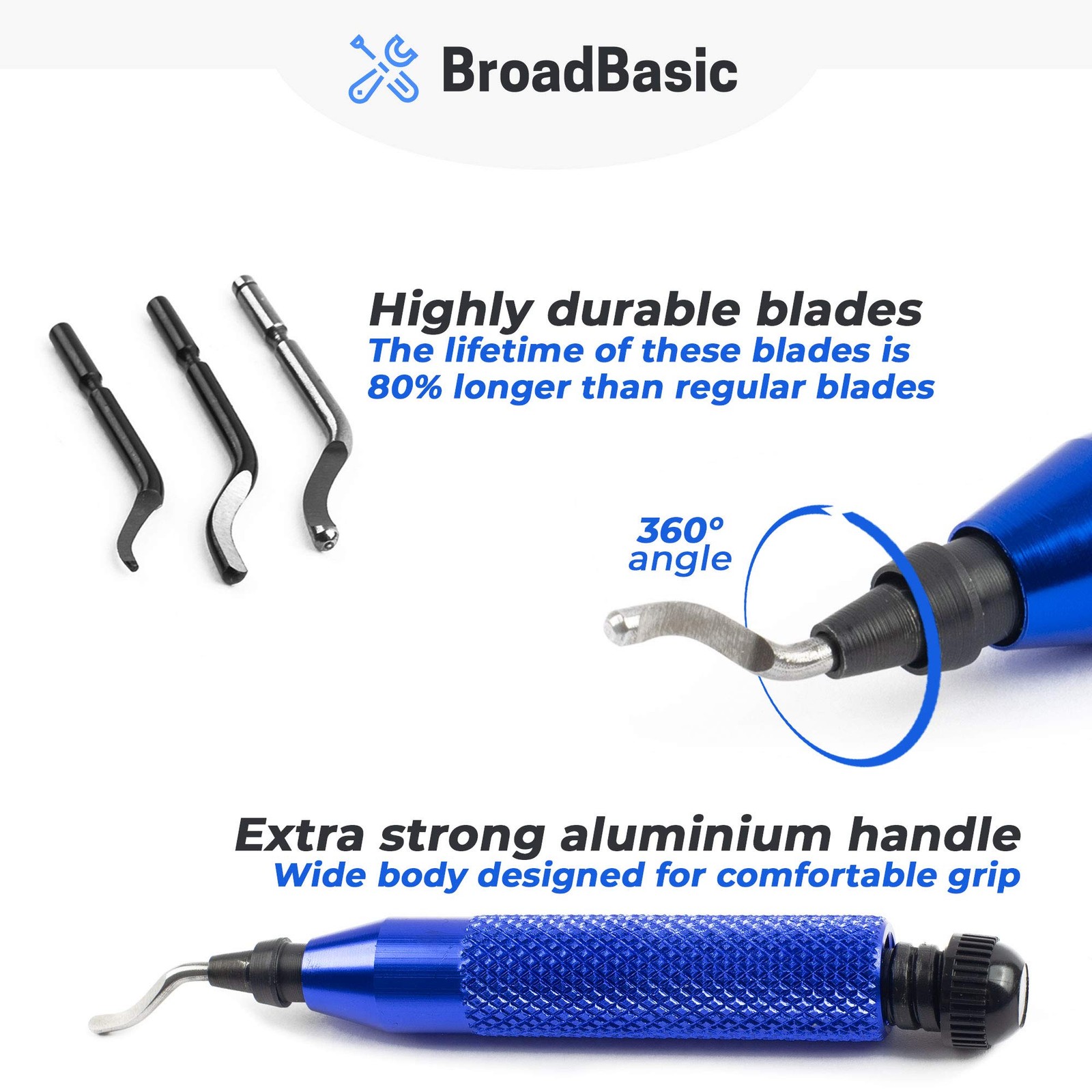 Deburring Tool Kit With 20 Highspeedsteel Blades | Edge Burr Remove For Metal Pv
