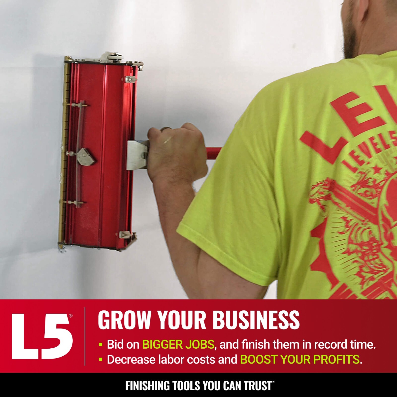 LEVEL5 Drywall Tools 12″ Flat Finishing Box [2nd Generation] 4-766