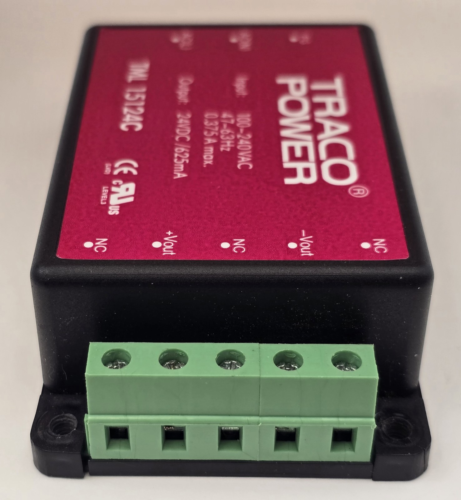 Traco Power TML 15124C Power Supply Input 100-240VAC Output 24vdc