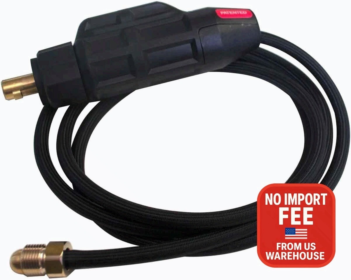 CK̶ Worldwide SL8-35 SafeLoc Dinse 35 Gas-Cooled TIG Torch Connector Black