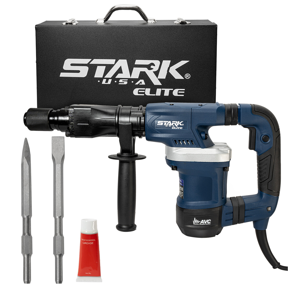 Stark USA 1200W Demolition Jack Hammer Concrete Breaker Pavement W/ Chisel Set