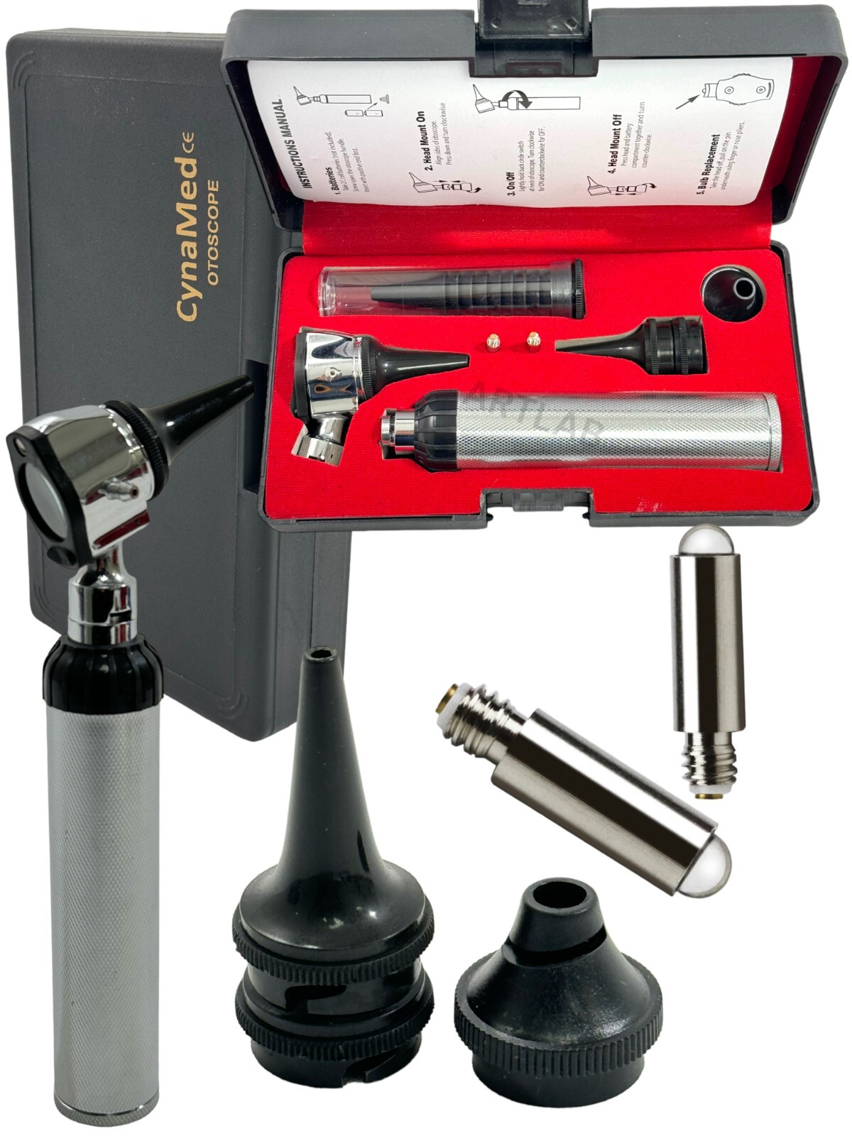 NEW 4X LENS Professional Otoscope Set ENT Medical Diagnostic Surgical Instrument