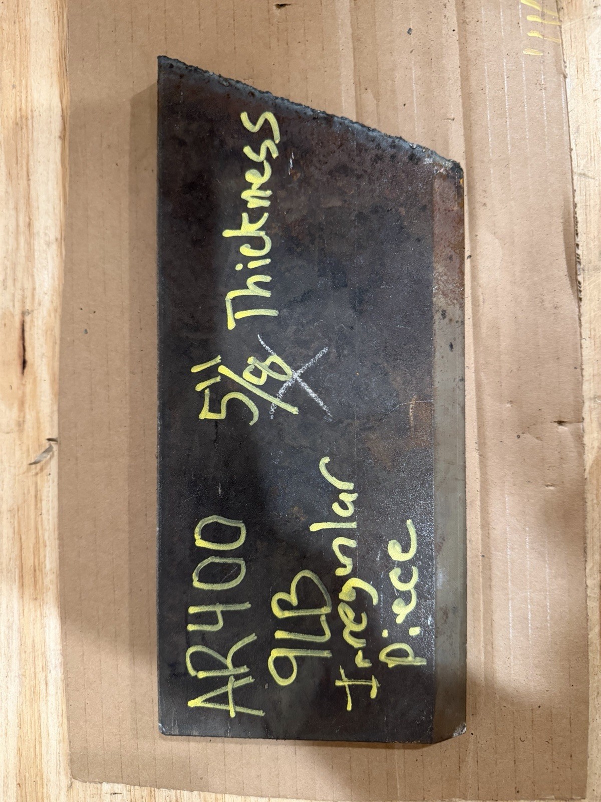 Irregular Piece of Abrasive Resistant Steel Plate – AR400 – 5/8” Thickness
