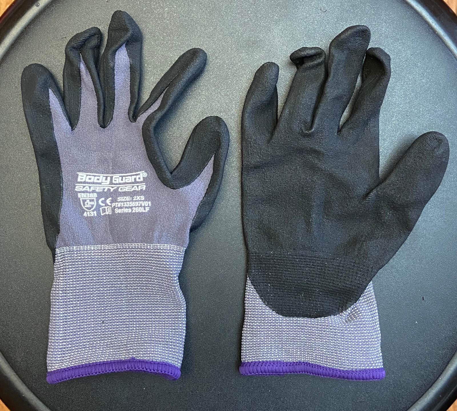 7 Pairs of Body Guard Safety Gear Work Gloves 2XS/Extra Extra Small Series 260LF