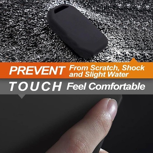 Silicone Key Fob Cover for Remote Key Protection – Black or Red Car Accessory