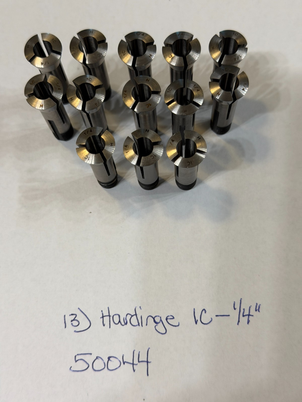 13) Hardinge 1C Collets – 1/4″ – #50044